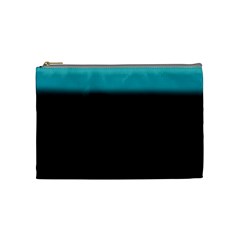 Black And Aqua Cosmetic Bag (medium)