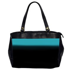 Black And Aqua Oversize Office Handbag (two Sides) by KKsDesignz