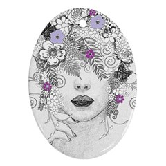 Flower Child Of Hope Oval Ornament (two Sides) by FunWithFibro