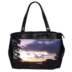  Sunset Over The Valley Oversize Office Handbag (two Sides) by Majesticmountain