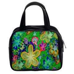 Beautiful Flower Power Batik Classic Handbag (two Sides)