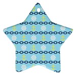 Anchors & Boat Wheels Star Ornament (Two Sides) Front