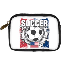 Soccer United States Of America Digital Camera Leather Case by MegaSportsFan