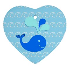 Playing In The Waves Heart Ornament by StuffOrSomething