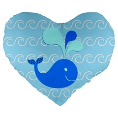 Playing In The Waves 19  Premium Heart Shape Cushion by StuffOrSomething