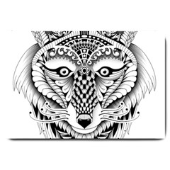 Ornate Foxy Wolf Large Door Mat by Zandiepants