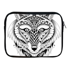 Ornate Foxy Wolf Apple Ipad Zippered Sleeve by Zandiepants