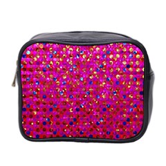 Polka Dot Sparkley Jewels 1 Mini Travel Toiletry Bag (two Sides) by MedusArt