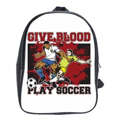Give Blood Play Soccer School Bag (large) by MegaSportsFan