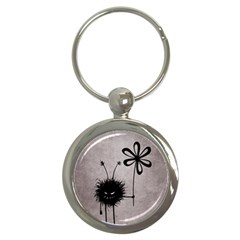 Evil Flower Bug Vintage Key Chain (round)