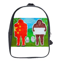 2 Yeh Ren,text & Flag In Forest  School Bag (xl) by creationtruth