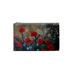 Poppy Garden Cosmetic Bag (small) by rokinronda