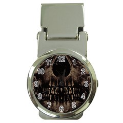 Skull Poster Background Money Clip With Watch by dflcprints