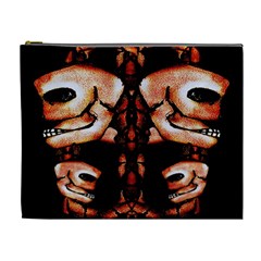 Skull Motif Ornament Cosmetic Bag (xl) by dflcprints