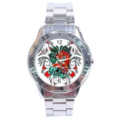 Tribal Dragon Stainless Steel Watch