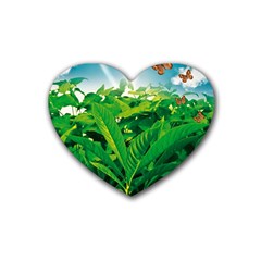 Nature Day Drink Coasters 4 Pack (heart)  by dflcprints