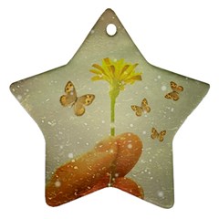 Butterflies Charmer Star Ornament (two Sides) by dflcprints