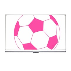 Soccer Ball Pink Business Card Holder by Designsbyalex