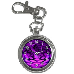 Abstract In Purple Key Chain Watch by FunWithFibro