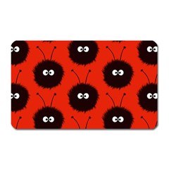Red Cute Dazzled Bug Pattern Magnet (rectangular)