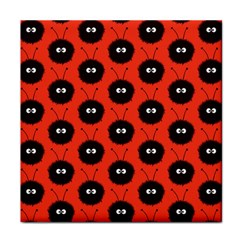 Red Cute Dazzled Bug Pattern Ceramic Tile