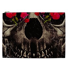 Death And Flowers Cosmetic Bag (xxl) by dflcprints