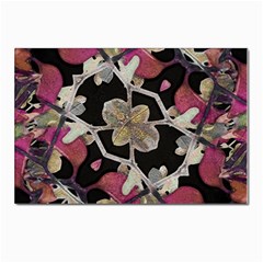 Floral Arabesque Decorative Artwork Postcard 4 x 6  (10 Pack) by dflcprints