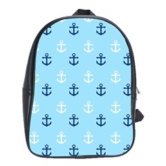 Anchors In Blue And White School Bag (xl) by StuffOrSomething