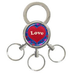 Love Theme Concept  Illustration Motif  3-ring Key Chain by dflcprints