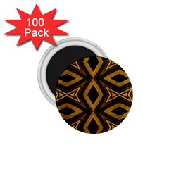 Tribal Diamonds Pattern Brown Colors Abstract Design 1 75  Button Magnet (100 Pack) by dflcprints