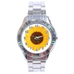 Sunflower Stainless Steel Watch by sdunleveyartwork