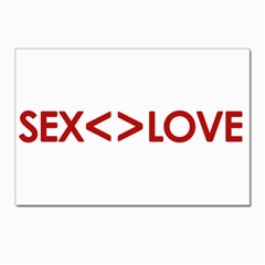 Sex Is Not Love Concept Design Postcard 4 x 6  (10 Pack) by dflcprints