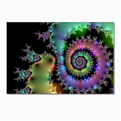 Satin Rainbow, Spiral Curves Through The Cosmos Postcard 4 x 6  (10 Pack) by DianeClancy