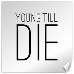 Young Till Die Typographic Statement Design Canvas 12  X 12  (unframed) by dflcprints