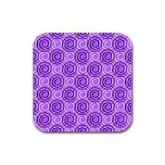 Purple And White Swirls Background Drink Coasters 4 Pack (square) by Colorfulart23