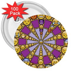 Circle Of Emotions 3  Button (100 Pack) by FunWithFibro