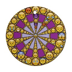 Circle Of Emotions Round Ornament (two Sides) by FunWithFibro