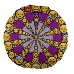 Circle Of Emotions 18  Premium Round Cushion  by FunWithFibro