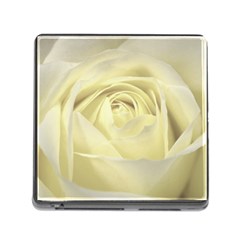  Cream Rose Memory Card Reader With Storage (square) by Colorfulart23