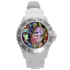 Artistic Confusion Of Brain Fog Plastic Sport Watch (large) by FunWithFibro