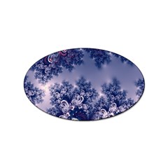 Pink And Blue Morning Frost Fractal Sticker 100 Pack (oval) by Artist4God