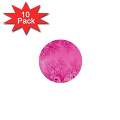 Soft Pink Frost Of Morning Fractal 1  Mini Button (10 Pack) by Artist4God