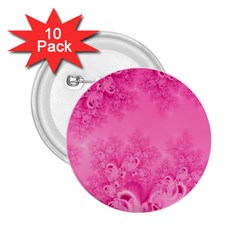 Soft Pink Frost Of Morning Fractal 2 25  Button (10 Pack) by Artist4God