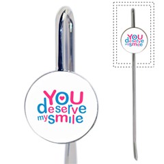 You Deserve My Smile Typographic Design Love Quote Bookmark by dflcprints