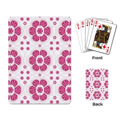 Sweety Pink Floral Pattern Playing Cards Single Design by dflcprints