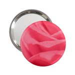 Pink Silk Effect  Handbag Mirror (2.25 )