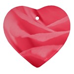 Pink Silk Effect  Heart Ornament (Two Sides)