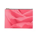 Pink Silk Effect  Cosmetic Bag (Large)