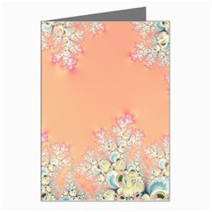 Peach Spring Frost On Flowers Fractal Greeting Card by Artist4God
