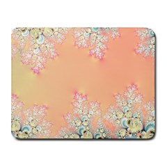 Peach Spring Frost On Flowers Fractal Small Mouse Pad (rectangle) by Artist4God